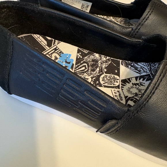 Star Wars Toms Black Loafers with Embossed Design - Picture 3 of 4